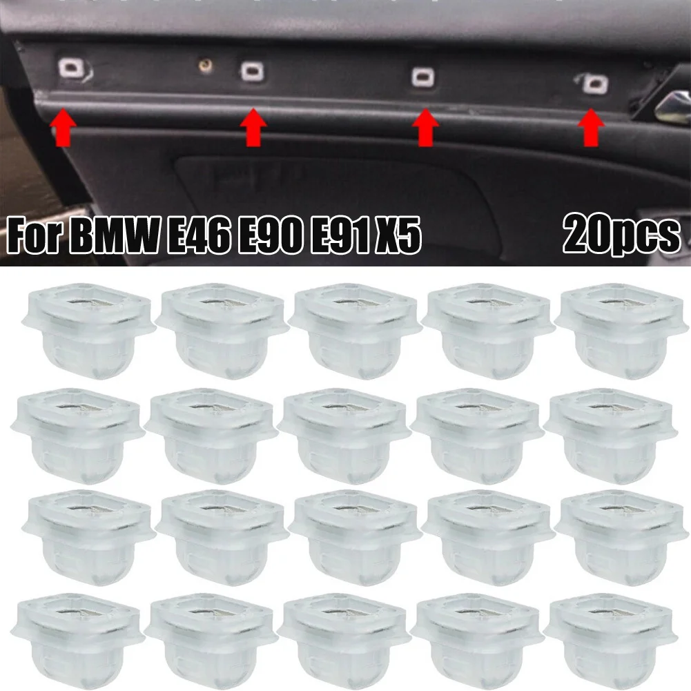 

20pcs Interior Trim Moulding Clip For BMW 323i 323Ci 328i 330i 330Xi 325Ci Conv.E46 325Xi 325i 328Xi E90 For Auveco A21762