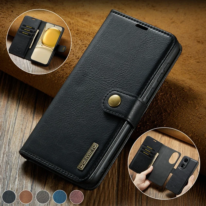 Strong Magnetic 2 in 1 Detachable Wallet Case for Huawei P50 P40 P30 P20 Pro P50 Pro P40 Lite P30 lite P20 lite PU Leather Cover