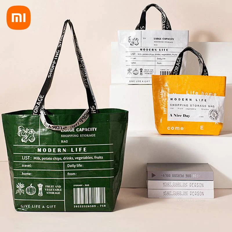 Тканая сумка Xiaomi Youpin PP модная Экологически чистая для покупок минималистичные