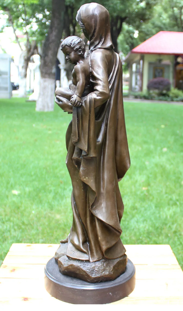 Большой 58 см огромный --христианство католицизм Мадонна с ребенком Иисус Христос