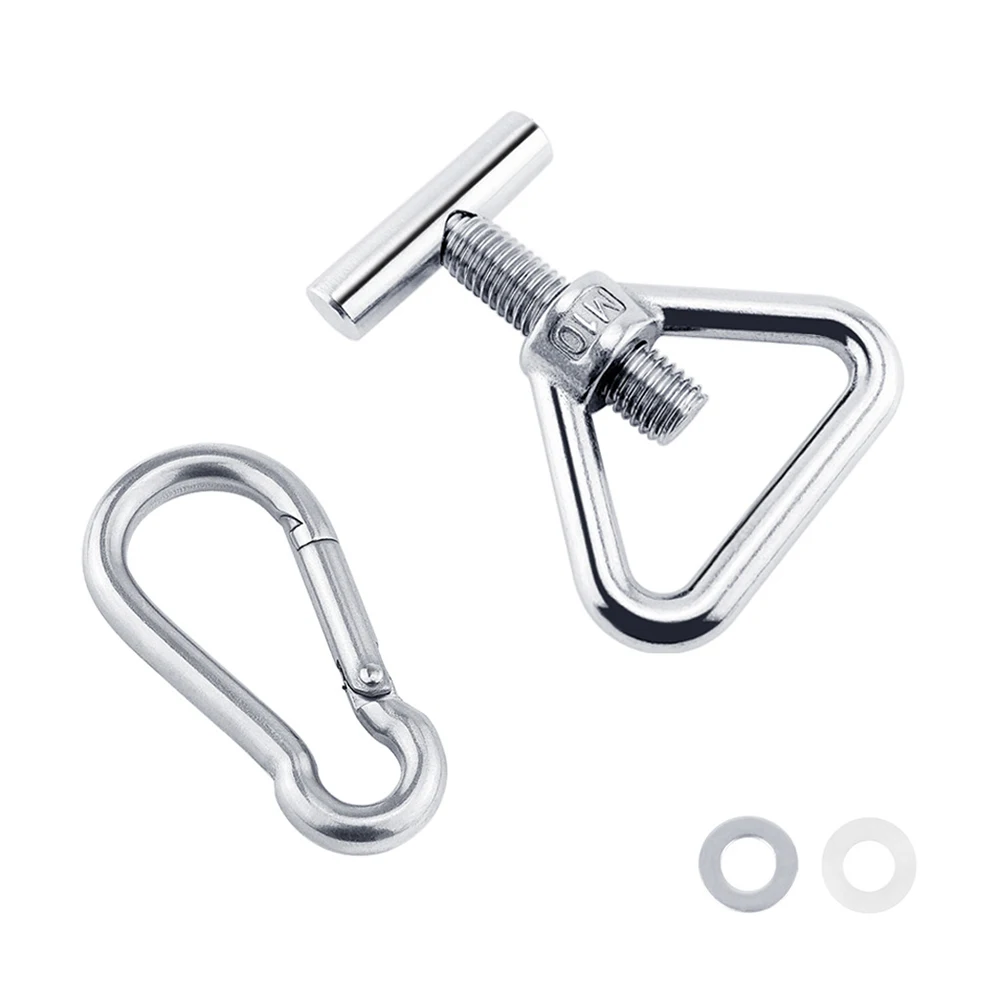 

1Pc Stainless Steel 304 Load Securing Set Cover Rail Eye Nuts Screws Carabiner Luggage Mount Tie Down for Boat RV Caravan Camper