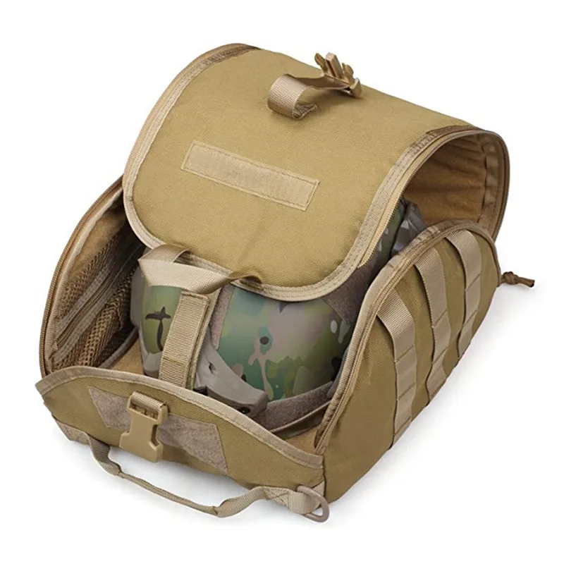 

Tactical Helmet Bag Pack Multi-Purpose Molle Storage Military Carrying Pouch For Sports Hunting Shooting Combat Helmets 2023