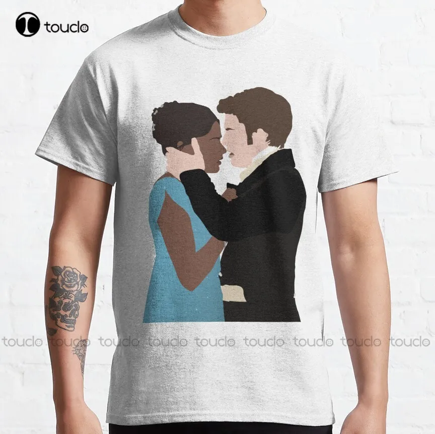 

Футболка женская черная в стиле ретро, с надписью Bridgerton