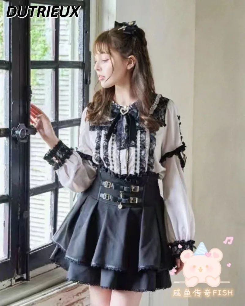 Новинка Весна-Осень кружевной топ с вышивкой в виде сердца жемчужинами съемный