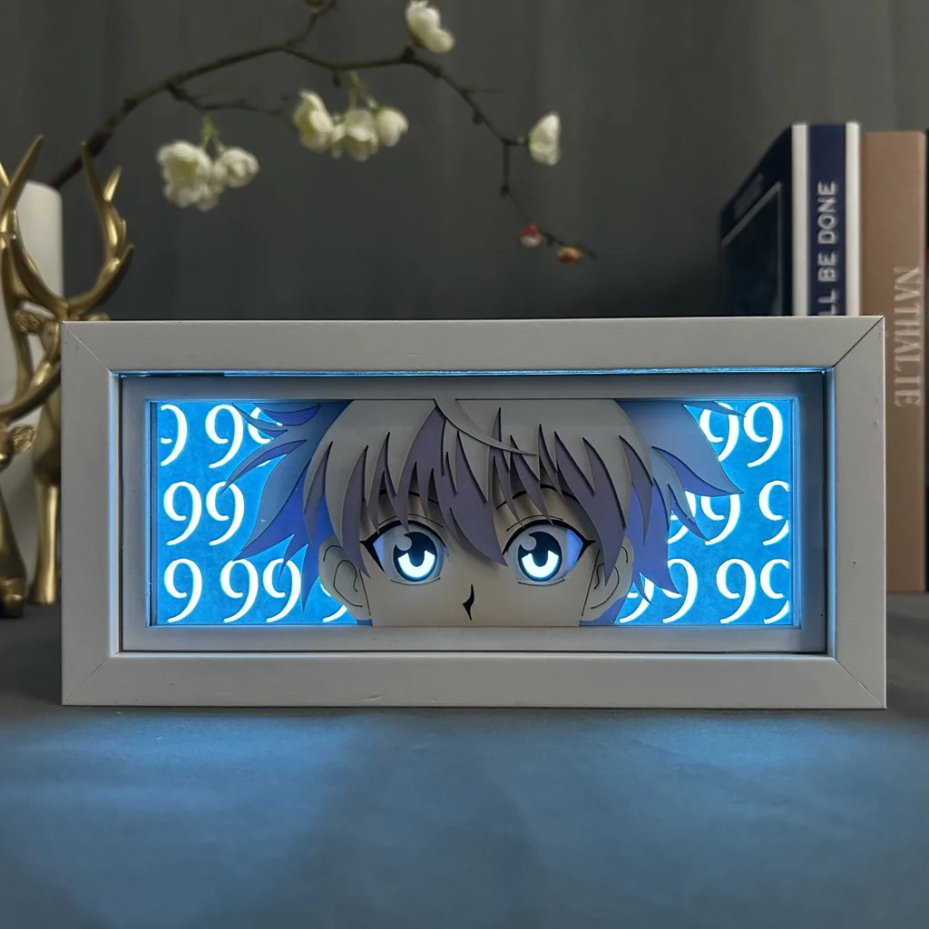 

Killua Zoldyck 3D Anime LED Light Box GON·FREECSS Guts Action Figure Toys Paper Carving Light Kid Brithday Gift