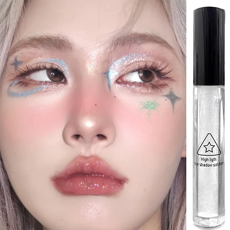 

Mixed Colors Glitter Liquid Eyeshadow Highlighter Waterproof Pearlescent Shiny Eye Shadow Sequins Lying Silkworm Makeup Cosmetic