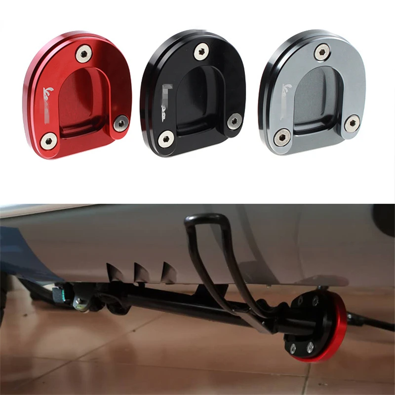 

For Piaggio VESPA GTS300 2019-2020 Parking Rack Extended Anti-Slip Pad CNC Aluminum Alloy Side Stand Enlarged Extension