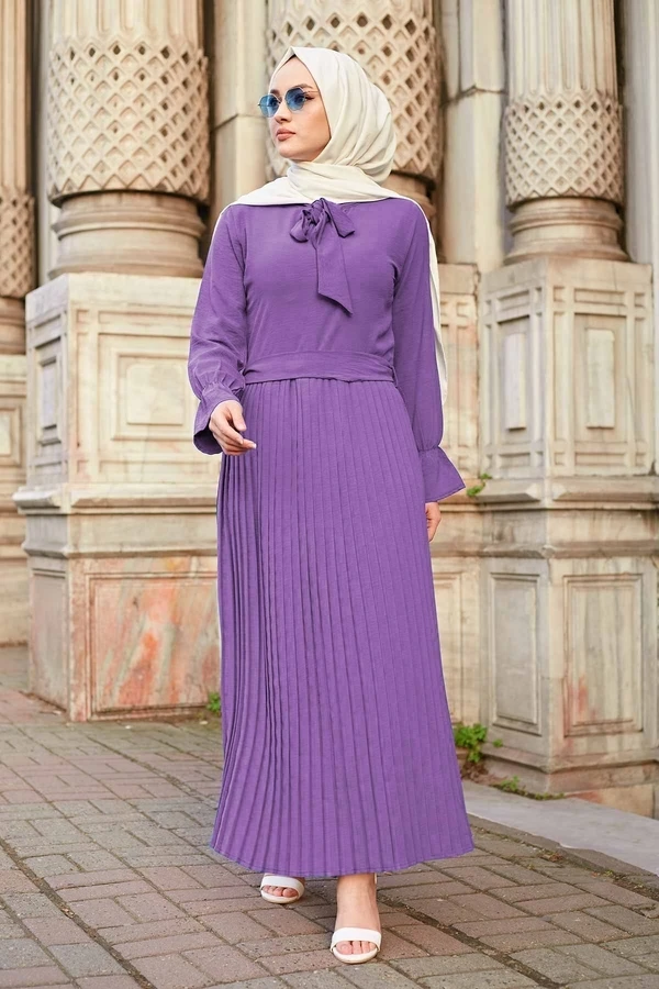 TUGBA for ladies Dress Long Piliseli Aerobin Sleeve muslim dress code 2021 turkish gown hijab summer