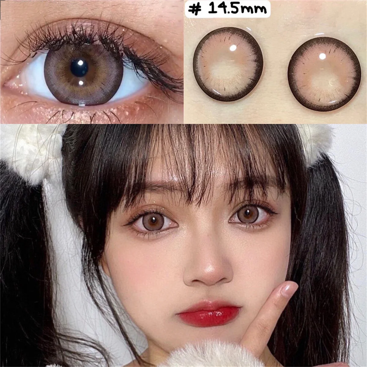 Какао рулон коричневые цветные контактные линзы для глаз натуральные ежегодные