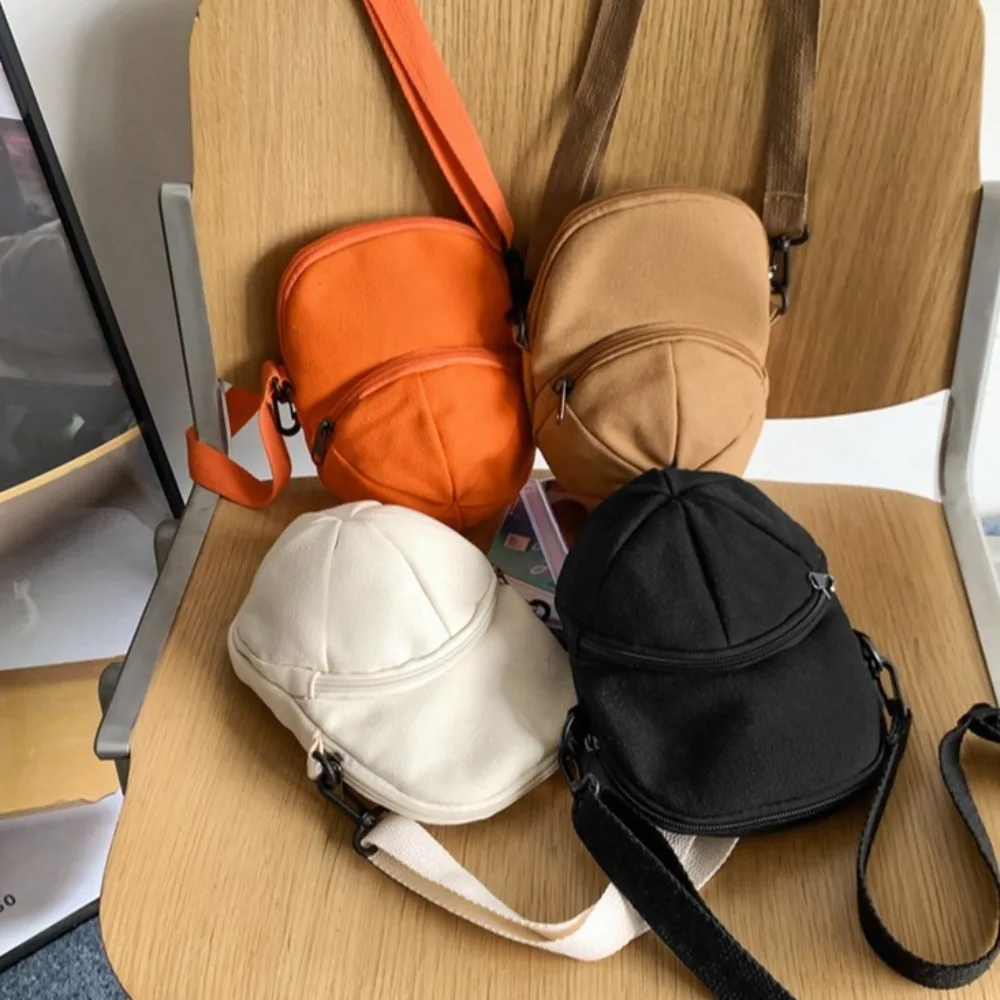 Простая Холщовая Сумка-Кроссбоди в форме шапки повседневная спортивная сумка