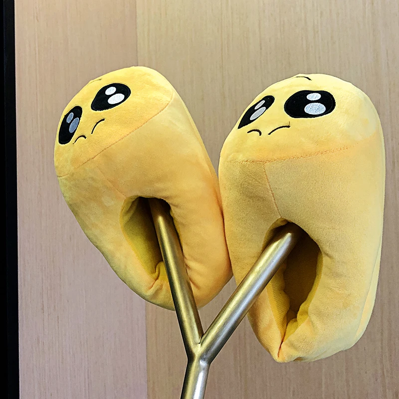 Fujeak 2022 New Winter Warm Plush Comfortable Couple Cute Women's Cotton Slippers Men's Home Trend Non-slip Indoor Floor Shoes