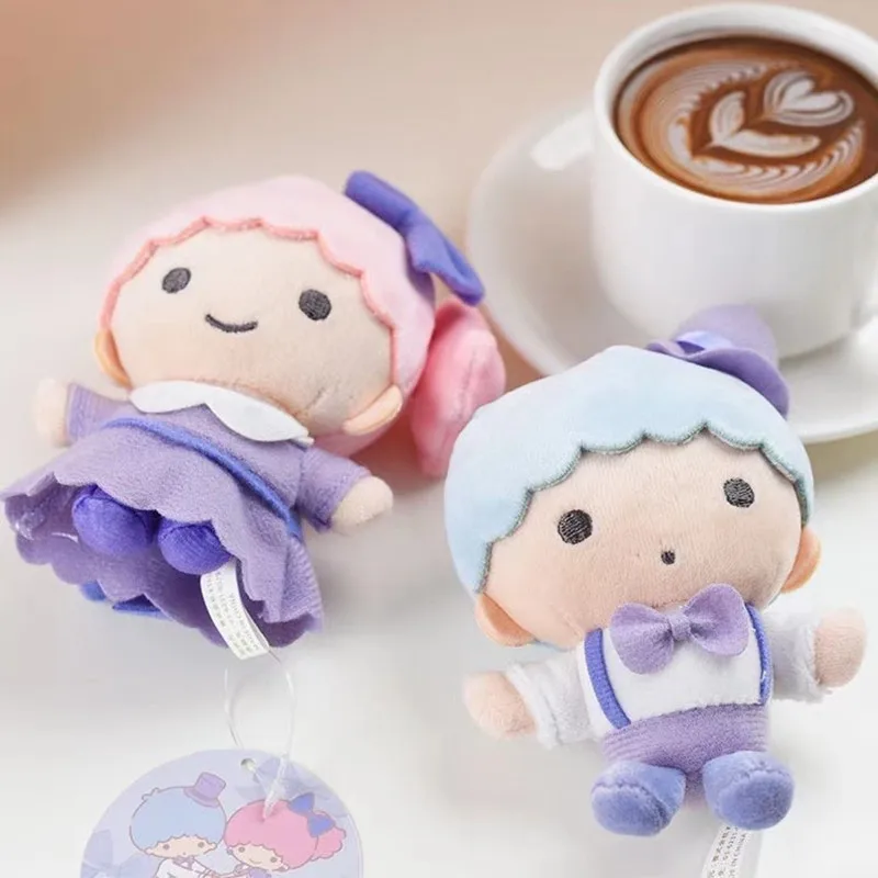 Милая плюшевая нарядная кукла Sanrio Lala Kiki с маленькой двойной звездой брелок