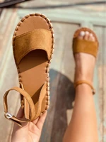 suede flat sandals