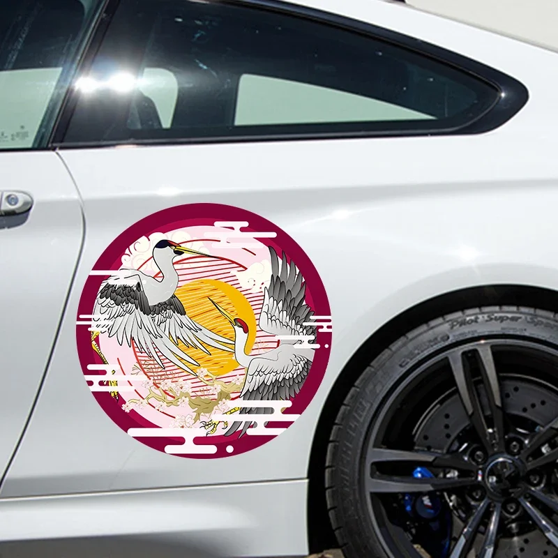 Дизайн журавля большие автомобильные наклейки и на кузов автомобиля боковые