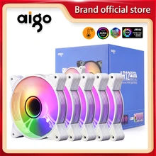 Aigo AR12PRO white Computer Case fan ventoinha PC 120mm rgb fan 4pin PWM Cooling fan 3pin5v Unlimited space argb 12cm ventilador