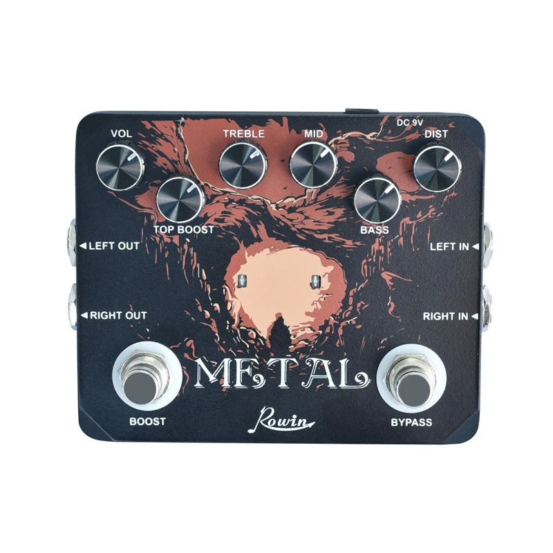 

LTL-03 Metal Guitar Effect Pedal Metal High Gain Distortion Sounds Ture Bypass & Earphone Useable Output