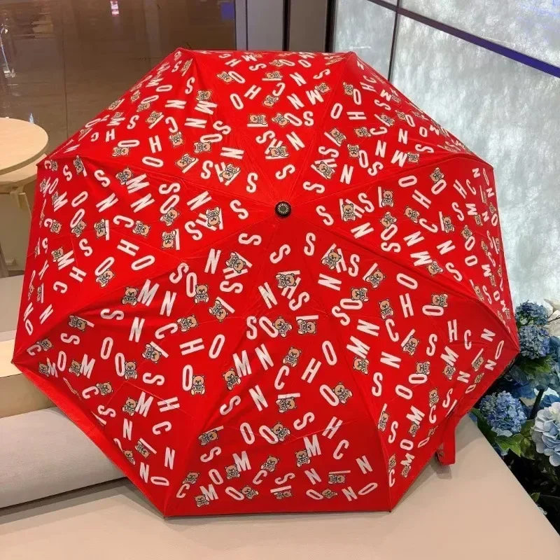 

Женский зонт с мультяшным принтом медведь