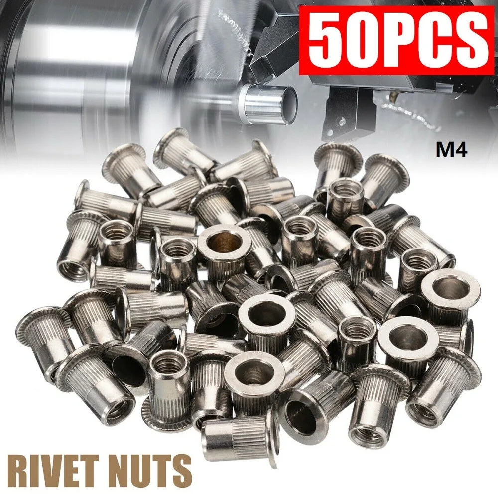 

Rivet Nut Insert Stainless Steel Thread Flat Insert M6-M10 Accessories