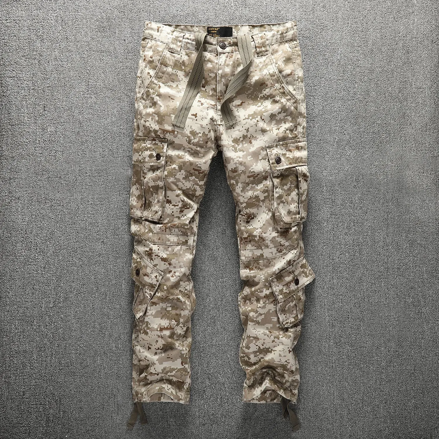 Men's Cargo Pants Overalls Casual Military Pants Camouflage Small Foot Sports Outdoor Streetwear Pants Men Clothing