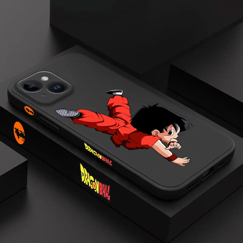 

Чехол для телефона iPhone 8, 7 Plus, X, 6, 6S, SE, Мягкий противоударный чехол из жидкого силикона с полным покрытием, DBZ, Goku, Chiaotzu
