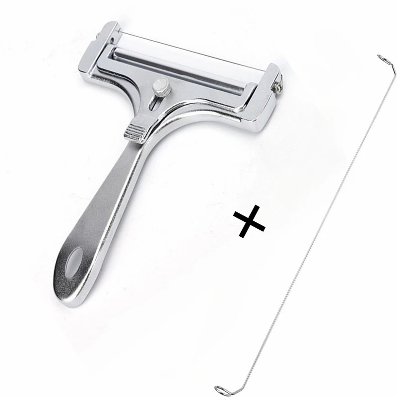 

ANYOHOE Cheese Slicer с 1 дополнительной проволокой из нержавеющей стали, резак для сыра и масла с регулируемой толщиной для мягких и полутвердых сыров