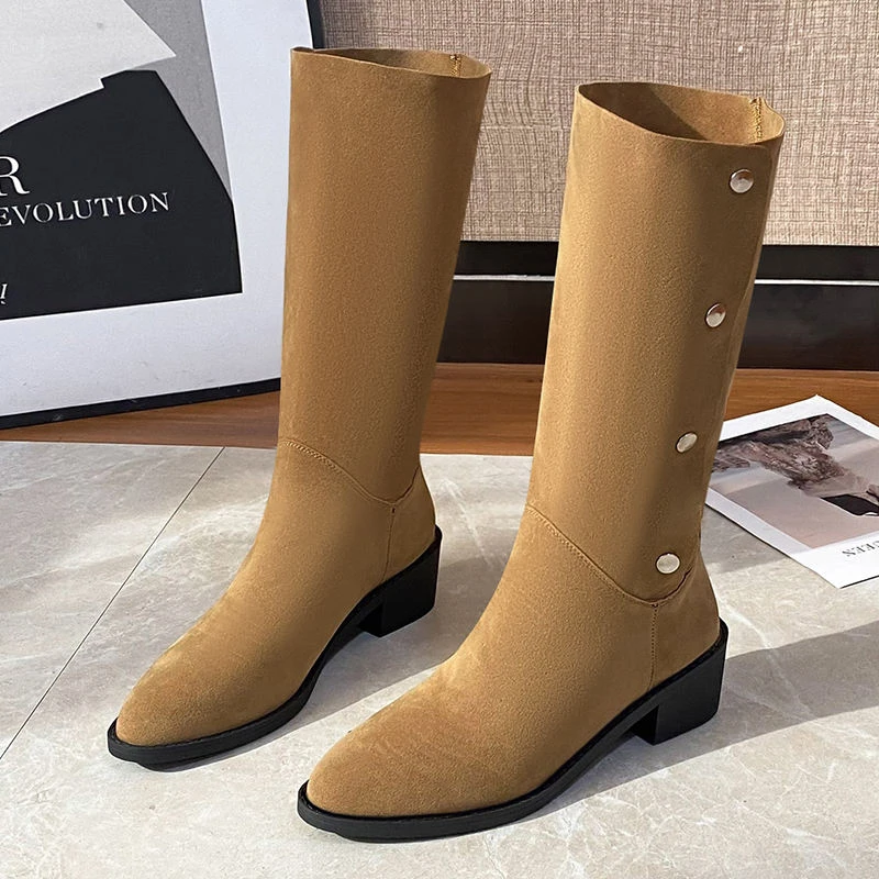 Women's Knee High Boots Autumn and Winter New Wool Fashion Women's Boots 2023 Outdoor Light Casual Shoes Large