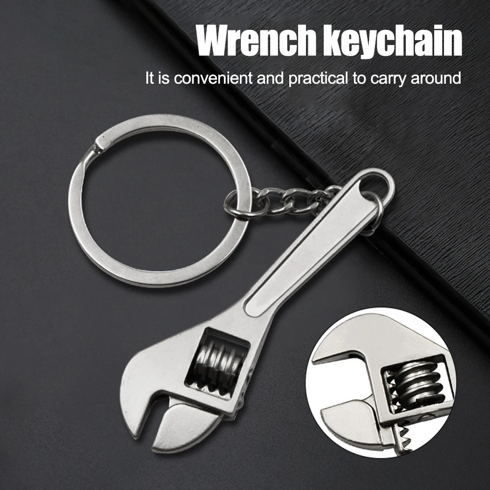 

Mini Wrench Keychain Portable Car Metal Spanner Utility Pocket Clasp Wrench Hammer Plier Ruler Men's Gift Car Bag Keyring