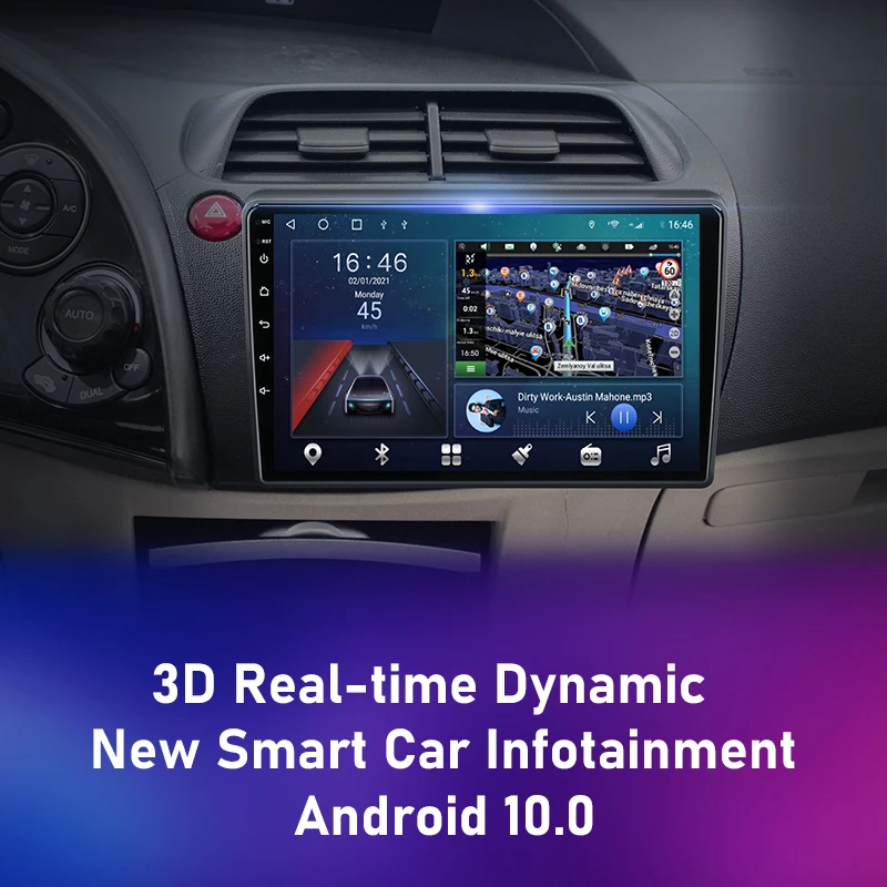 for honda civic hatchback 2006 2011 android car radio multimedia video navigation 2 din stereo dvd head unit accessories speaker free global shipping