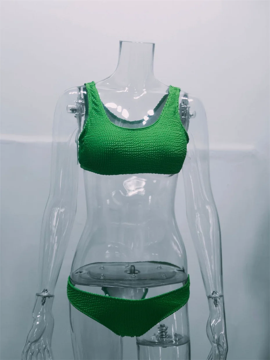 10 комплектов сексуальное однотонное бикини 2022 женский купальник комплект из