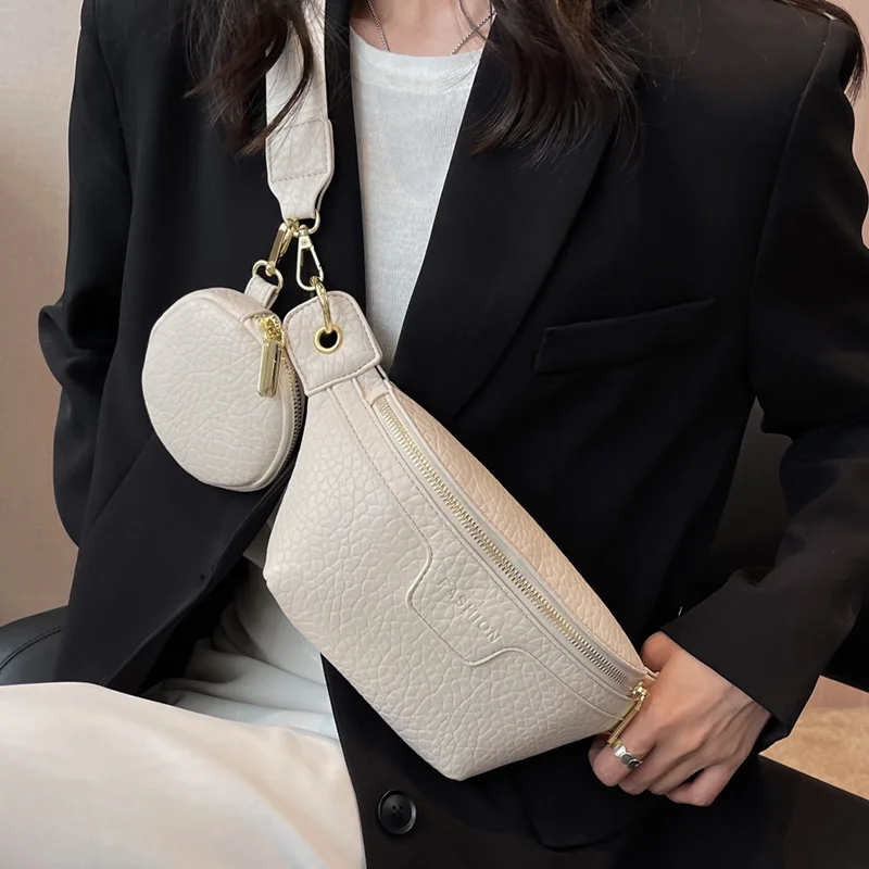 

New Vintage Messenger Bag for Girls Irregular Chest Bag Women Handbags with Purse Brand Crossbody Bags for Women Shoulder Sac