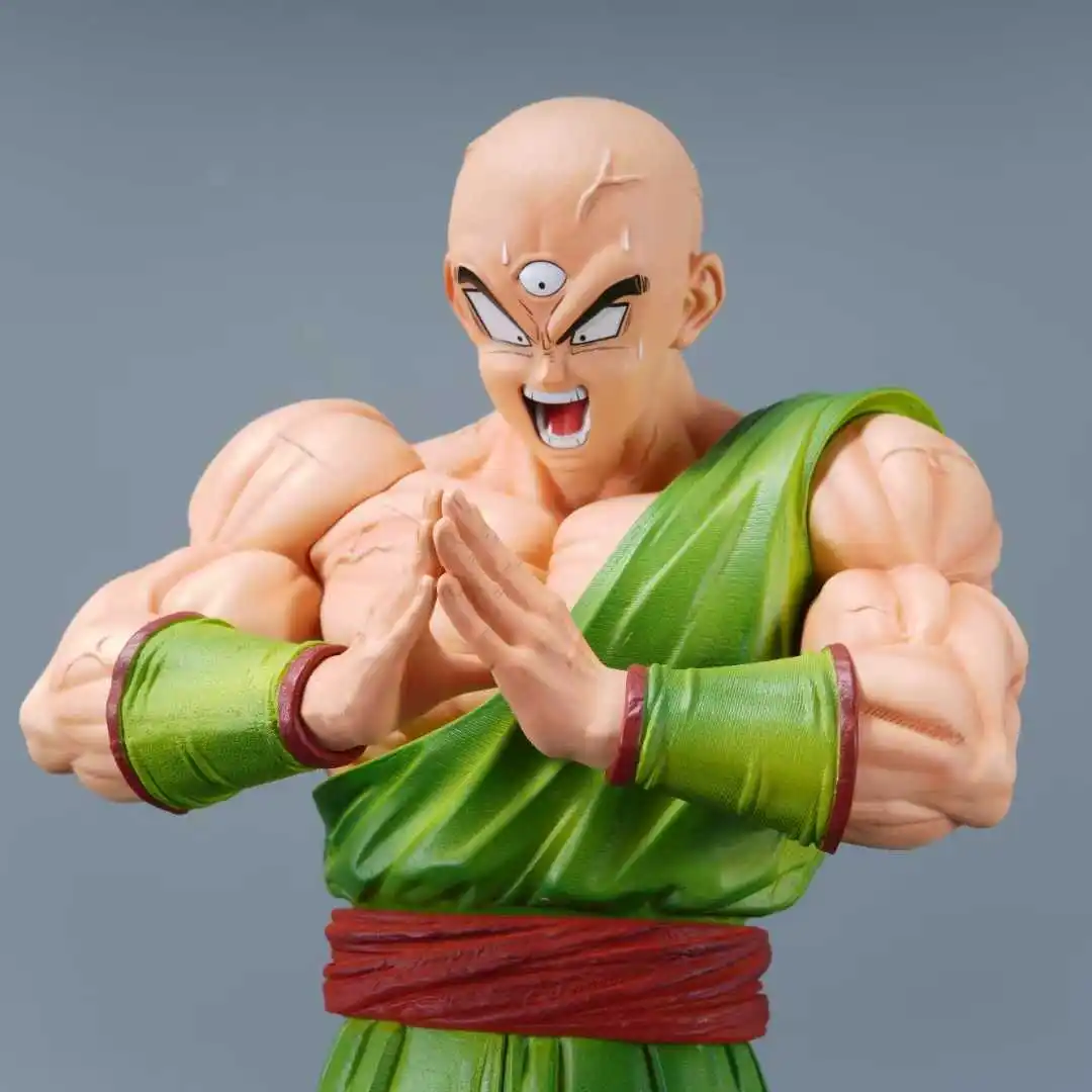 Фото Новый 34 см Dragon Ball аниме фигурка Tien Shinhan фигурки Tien Shinhan ПВХ статуя Коллекционная модель украшения рождественские подарки игрушки №2