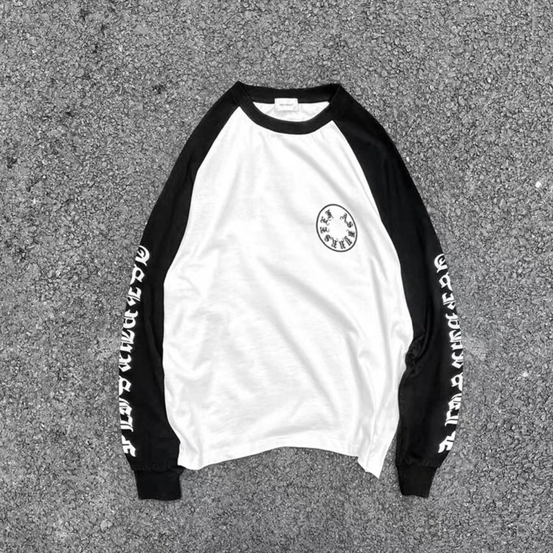 Мужская и женская футболка с длинным рукавом принтом на санскрите - купить по