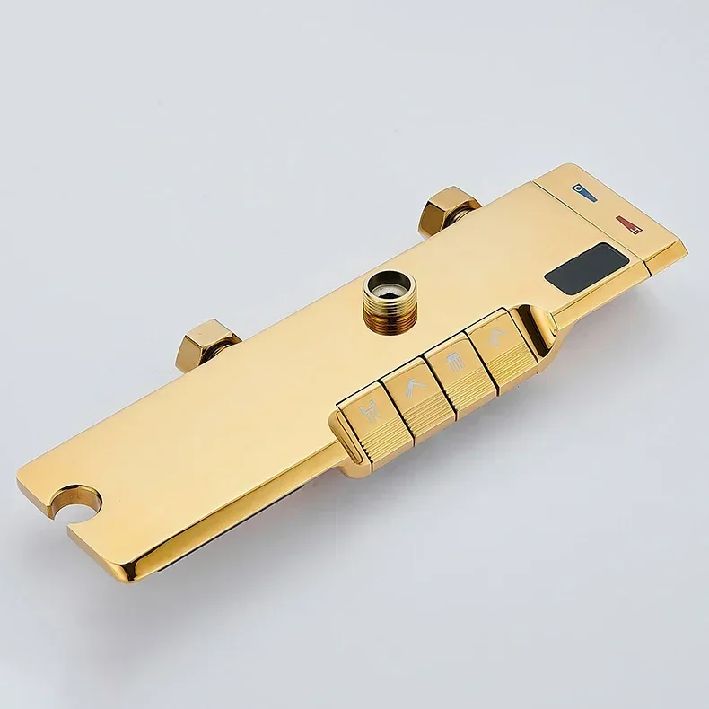 Цифровой золотой смеситель для душа дома и отеля с дождевой системой ванной