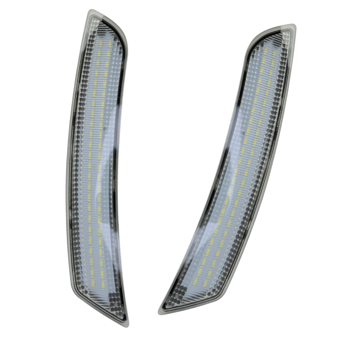 

1 пара прозрачных линз, белые светодиодные передние боковые габаритные огни, новые, подходят для Cadillac CTS Performance Premium Vsport ATS Chevrolet Camaro