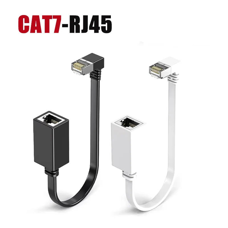 Разъем сетевого кабеля RJ45 CAT7 90 градусов удлинительная линия rj45 ультра плоский 10 г