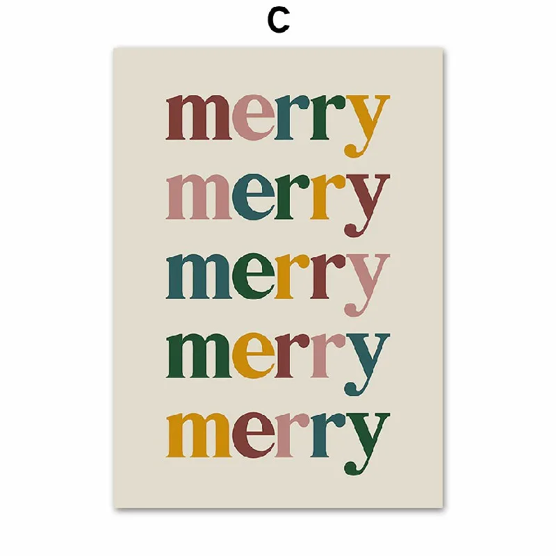 Картина с надписью &quotHappy Christmas&quot