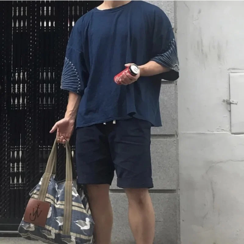 

2023 Summer Kapital Men's T-shirt Japanese Cotton Embroidery Pattern Tee Fashion Casual Short Sleeve Tops For Men and Women