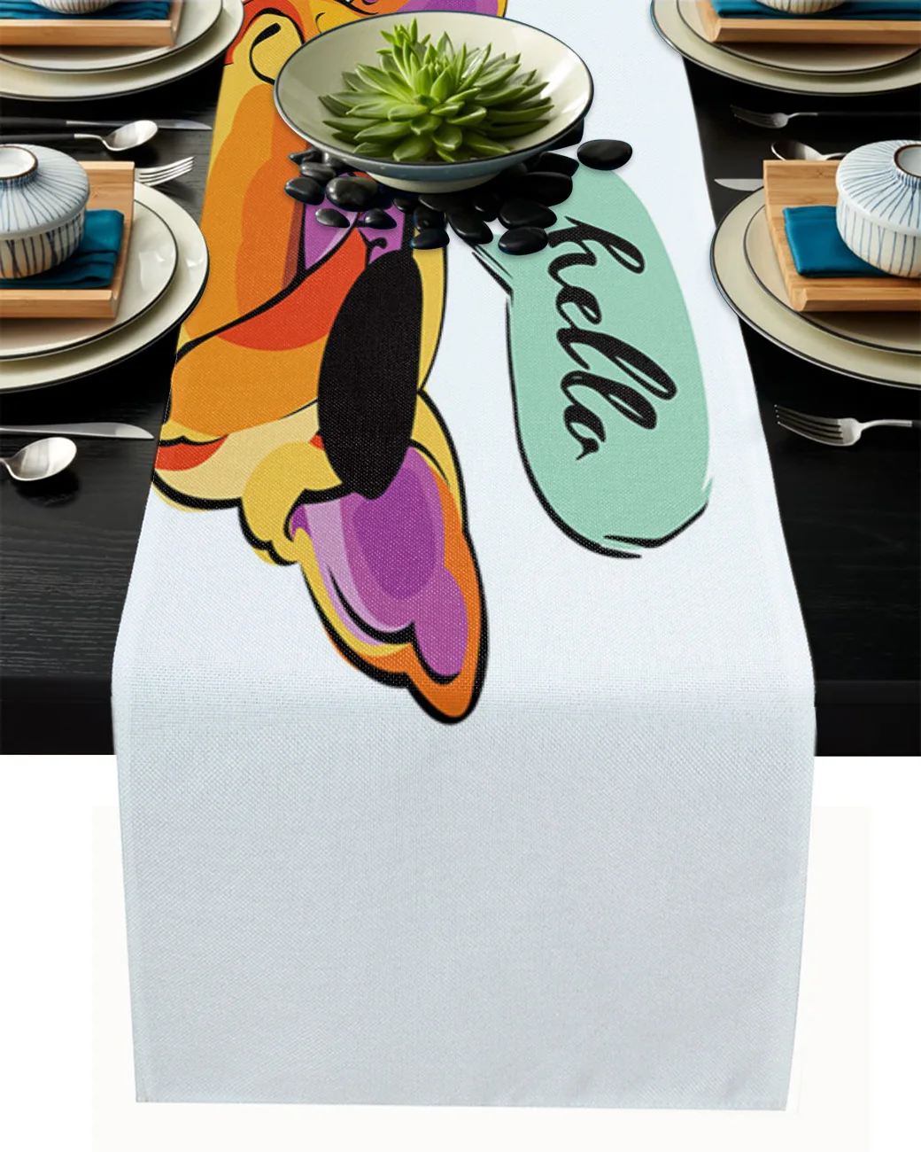 

Солнцезащитные очки для собак в стиле хип-хоп с изображением щенков и головы из анимации настольная дорожка с флагом искусственная скатерт...