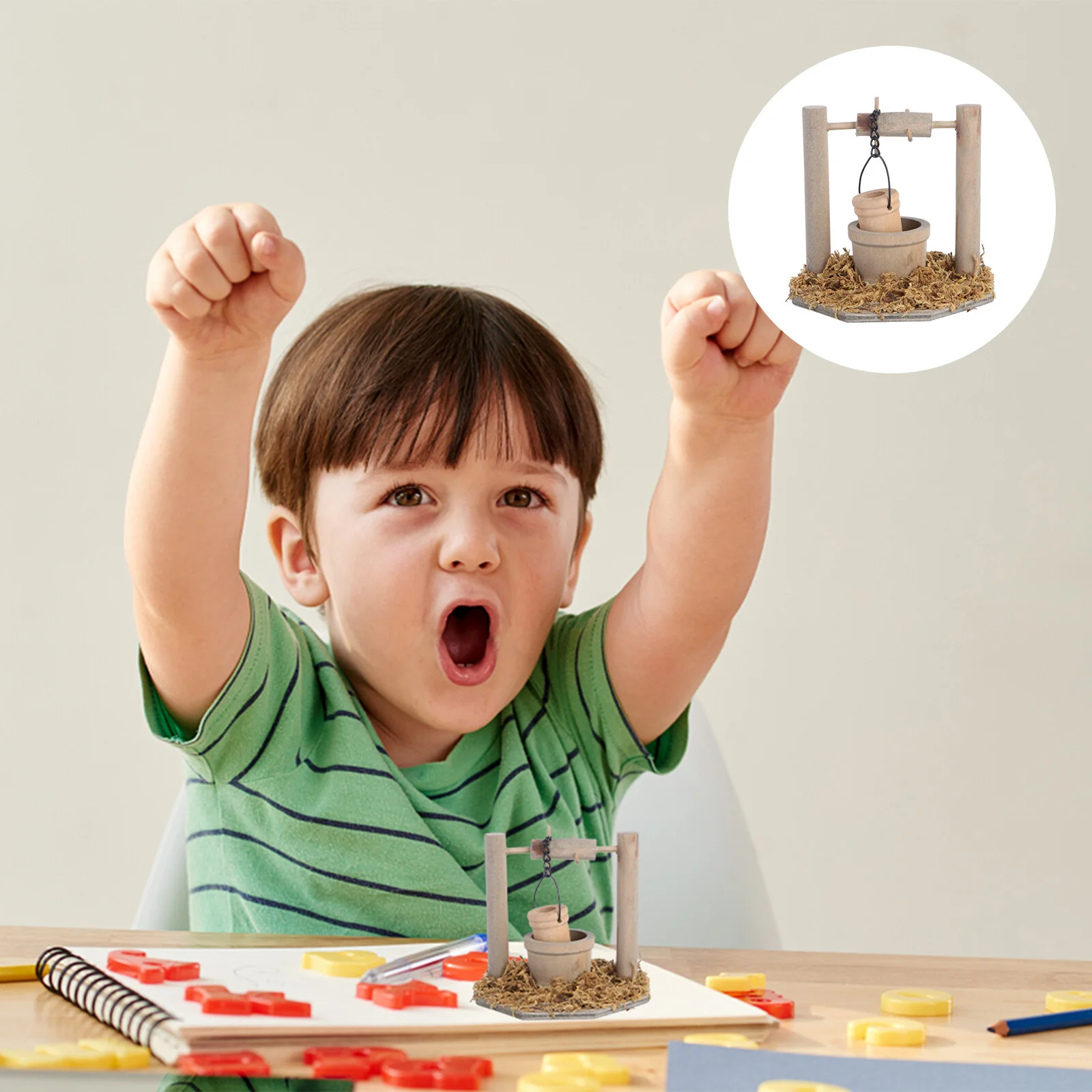 

House Well Mini Ornament Miniature Figurines Miniatures Water Garden Ornaments Model Micro