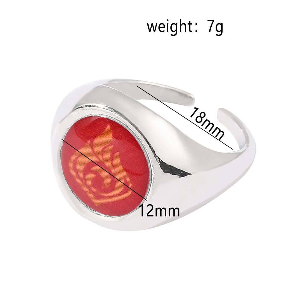 

Anime Ring Genshin Impact Rings Cosplay Accessories Rings Set Props Project Characters Anime Metal Ring Gift For Unisex