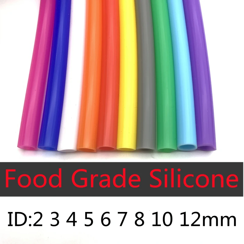 

5Meter ID 2 3 4 5 6 7 8 9 10 12mm Silicone Tubing Flexible Rubber Hose Non-Toxic Food Grade Soft Drink Pipe Water Pipe Connector