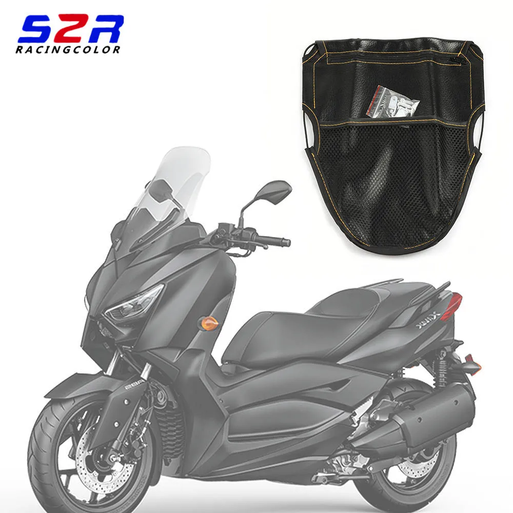 

Сетчатый карман в багажник скутера для Yamaha AEROX NVX 155 NMAX XMAX 300 400 ZUMA 125, электрическое универсальное сиденье, Сетчатая Сумка для хранения