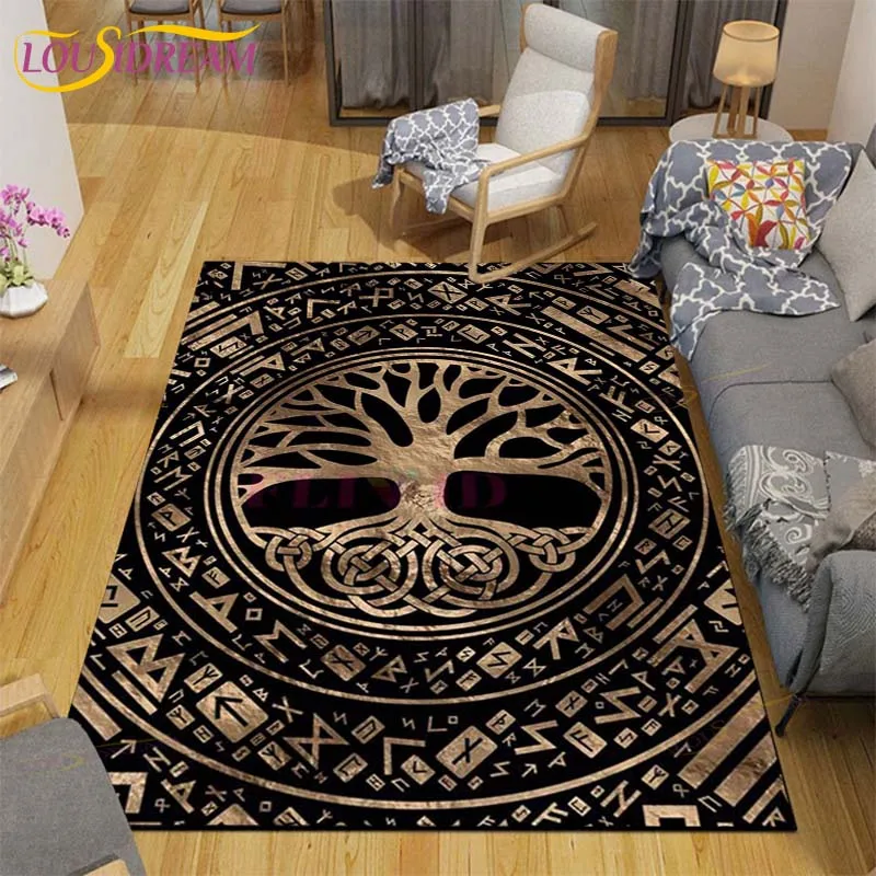 

Tree of Life Yggdrasil Carpets 3D Large Floor Mats for Living Room Bedroom Decor Carpet Soft Kids Room Play Area Rug