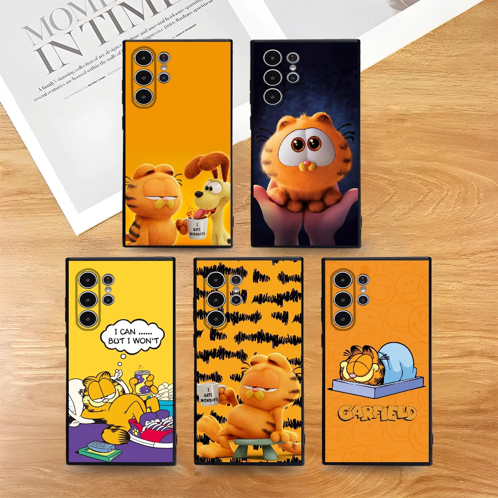 Милый мультяшный G-G-garfieldS Cat телефон для Samsung Galaxy S25 S24 S22 S23 Ultra S21 S20 Plus 5G матовый