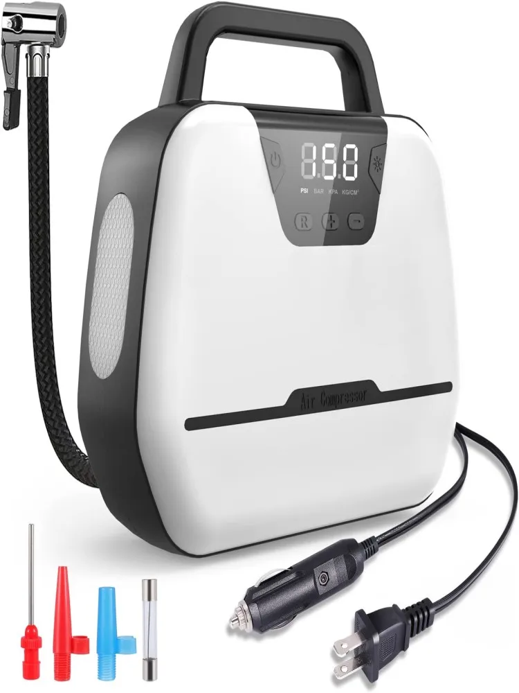 150 Psi Portable Electric Tire Wheel Inflator For Car Bike Motorcycle Mini Battery Digital Display Air Pump