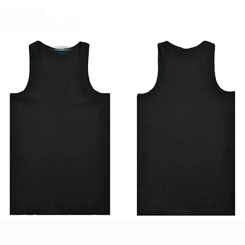 FK 3Pcs/lot Cotton Men's Vest Mens Underwear Sleeveless Tank Top Solid Muscle Vest Undershirts O-neck Gymclothing T-shirt Summer