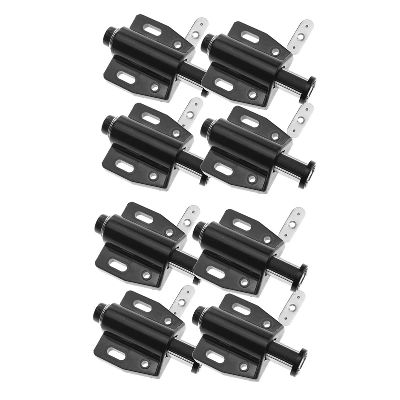 

8PCS Black Magnetic Push To Open System Damper For Cabinet Cupboard Drawer