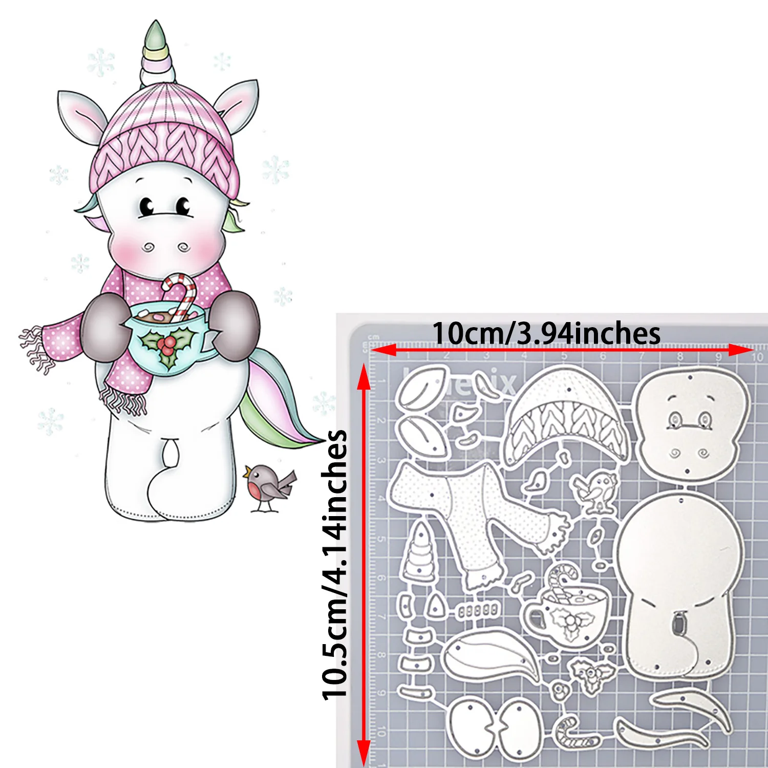 Разнообразные креативные металлические штампы с единорогом милый трафарет для