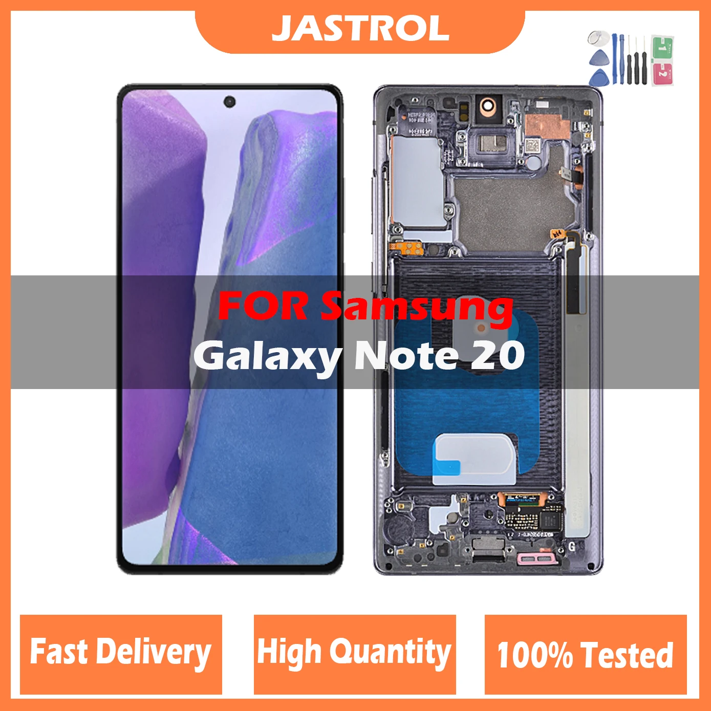 ЖК-дисплей OLED для Samsung Galaxy Note 20, ЖК-дисплей с сенсорным экраном и дигитайзером в сборе для Samsung Note20 N980 N980F с рамкой