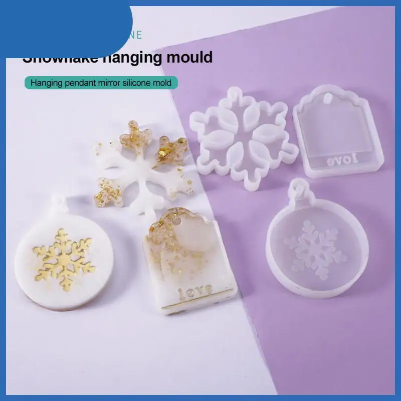 

DIY Crystal Epoxy Mold Christmas Tree Round Snowflake LOVE Pendant Keychain Listing Jewelry Silicone Mold Pendant